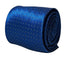 electric bright blue tie with squared pin spot design